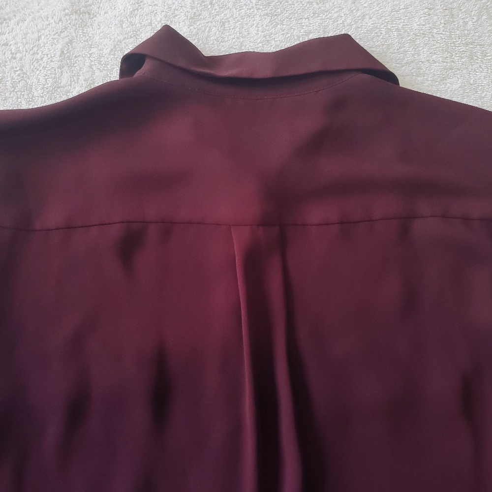 LOFT Burgundy Blouse - Picture 9 of 12